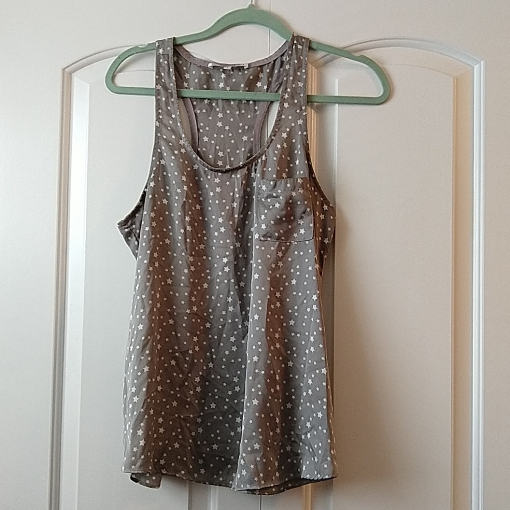 Racerback Star 🌟 Tank with Gold Edges